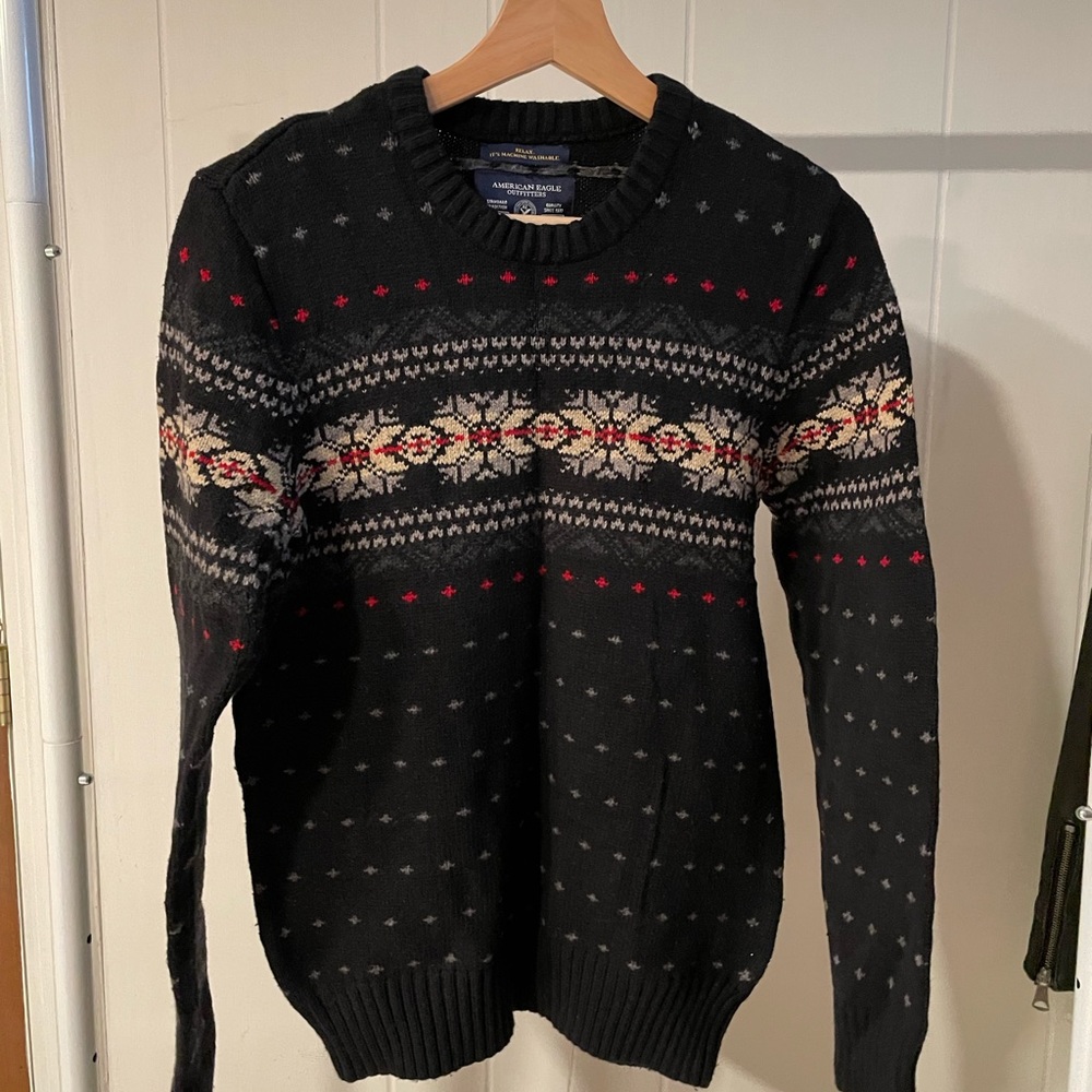 Winter Fair-Isle Style Pullover American eagle athletic-fit Sweater